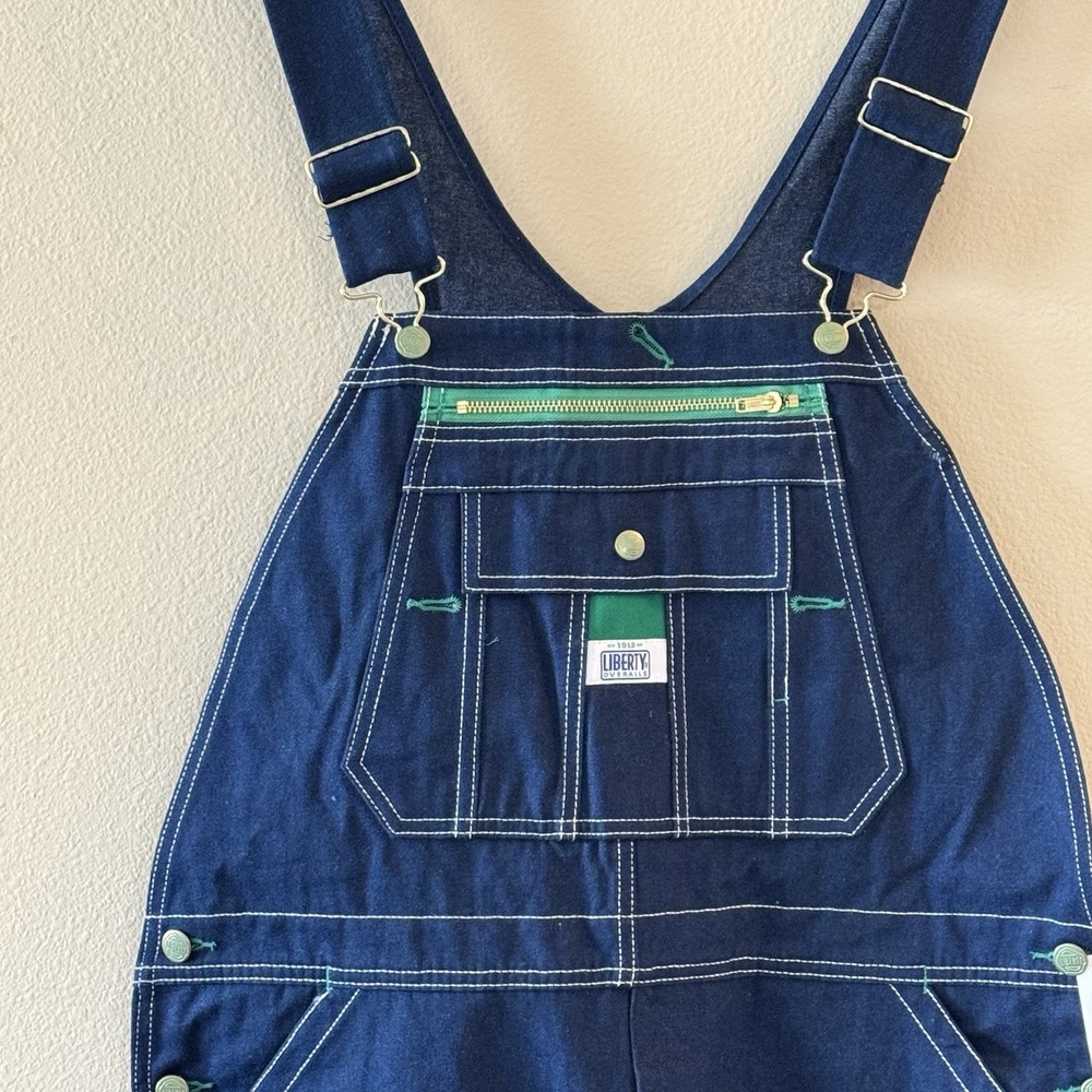 Liberty Denim Bib Overalls 36x32 Carpenter Workwear Vintage Style Blue